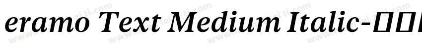 eramo Text Medium Italic字体转换